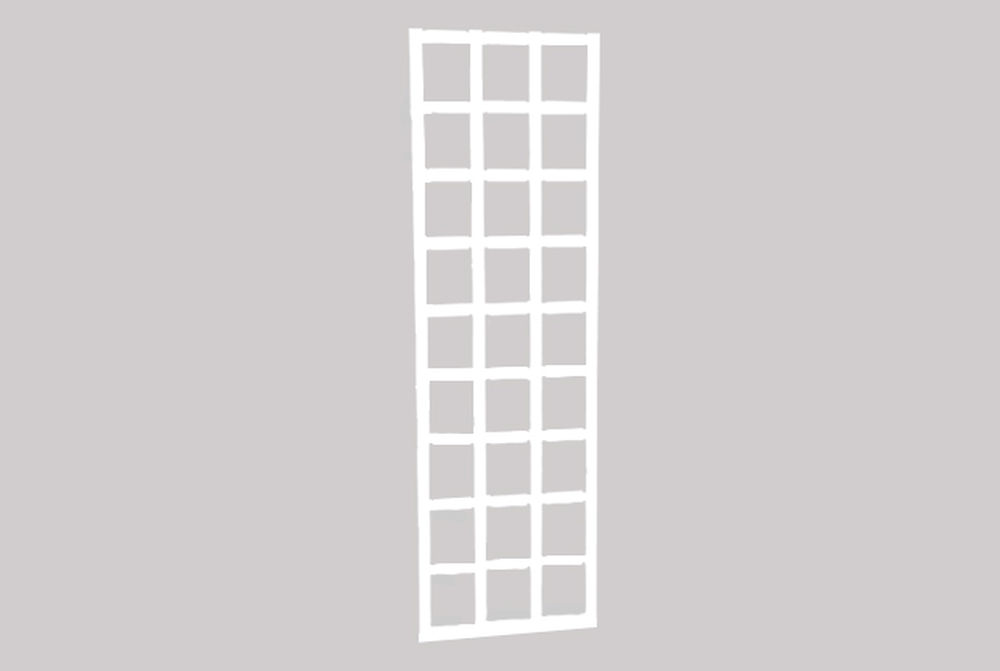 Köynnösritilä, valkoinen 60 x 180 cm