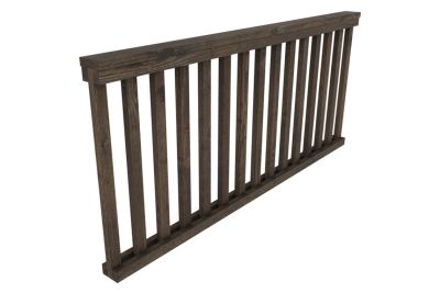 Aitaelementti pysty rima, tumman harmaa, 180x80x9,5 cm